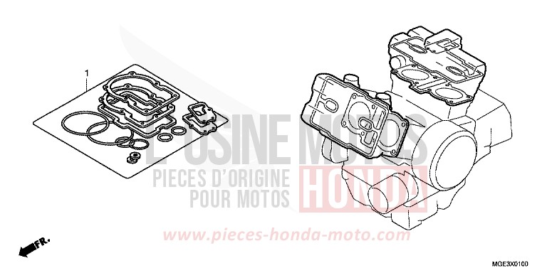 TROUSSE DE JOINT A de VFR1200F DCT PEARL SUNBEAM WHITE (NHA66) 2010
